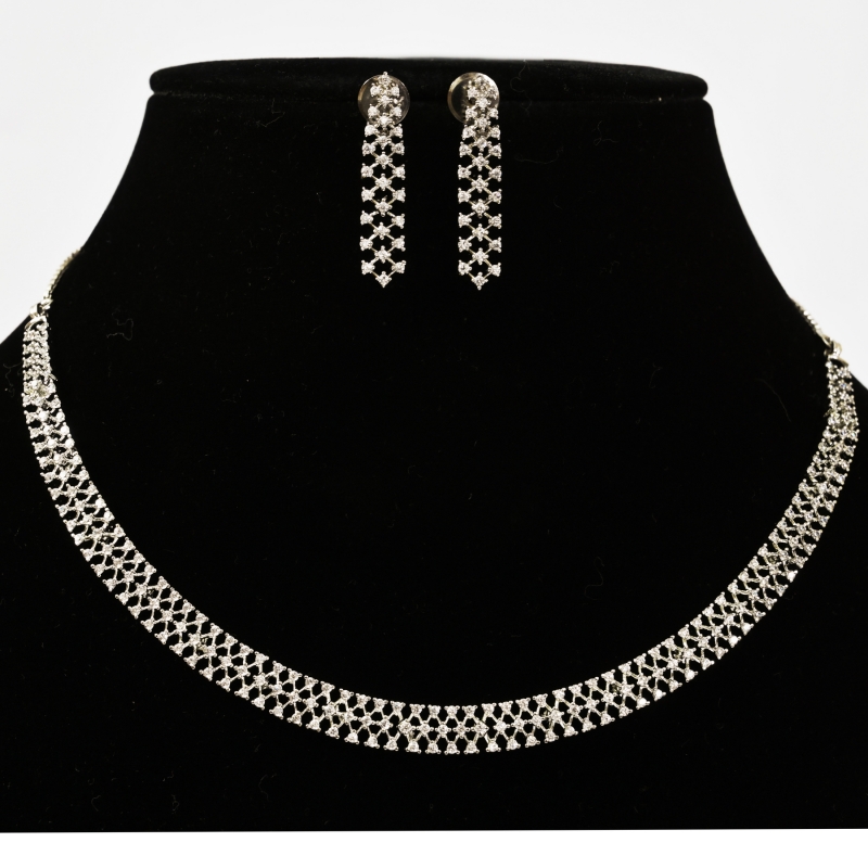 Gold Diamond Necklace Set NS010/...