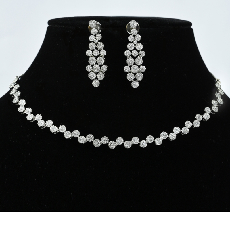 Gold Diamond Necklace Set NS011/...