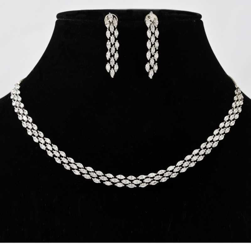 Gold Diamond Necklace Set NS012/...