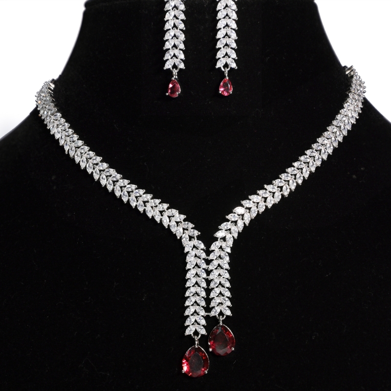 Tourmaline Diamond Necklace Set