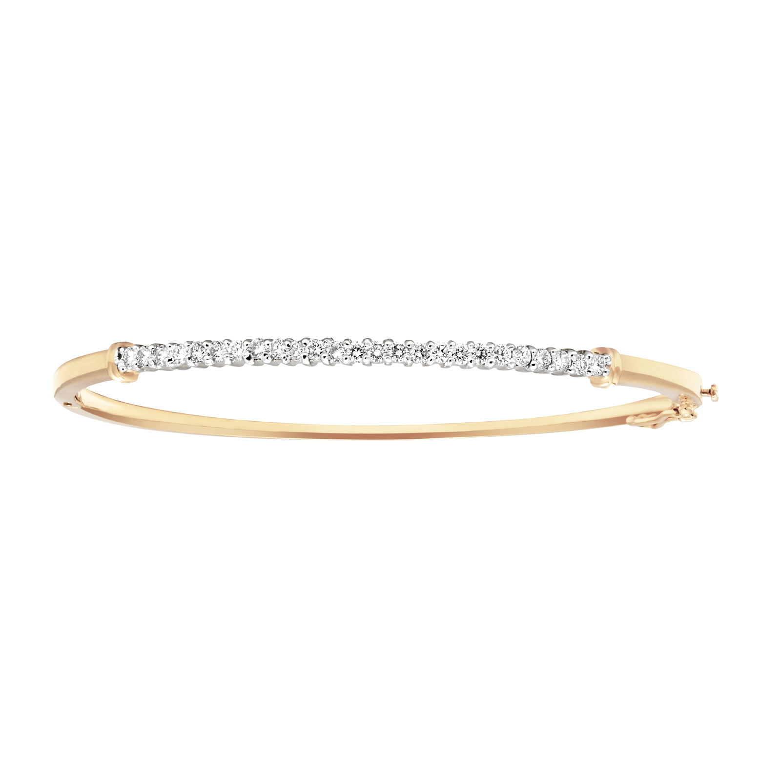 Gold Diamond Bangle BE005