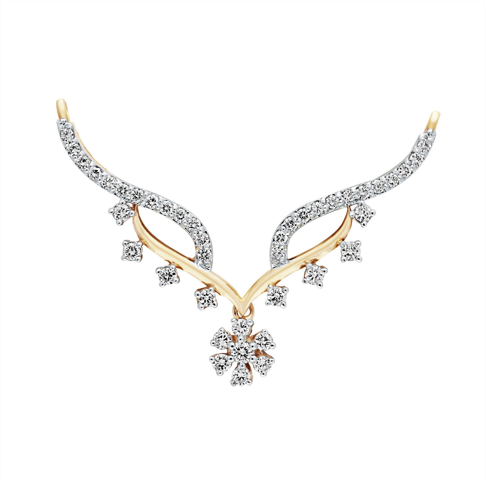 Gold Diamond Necklace N002
