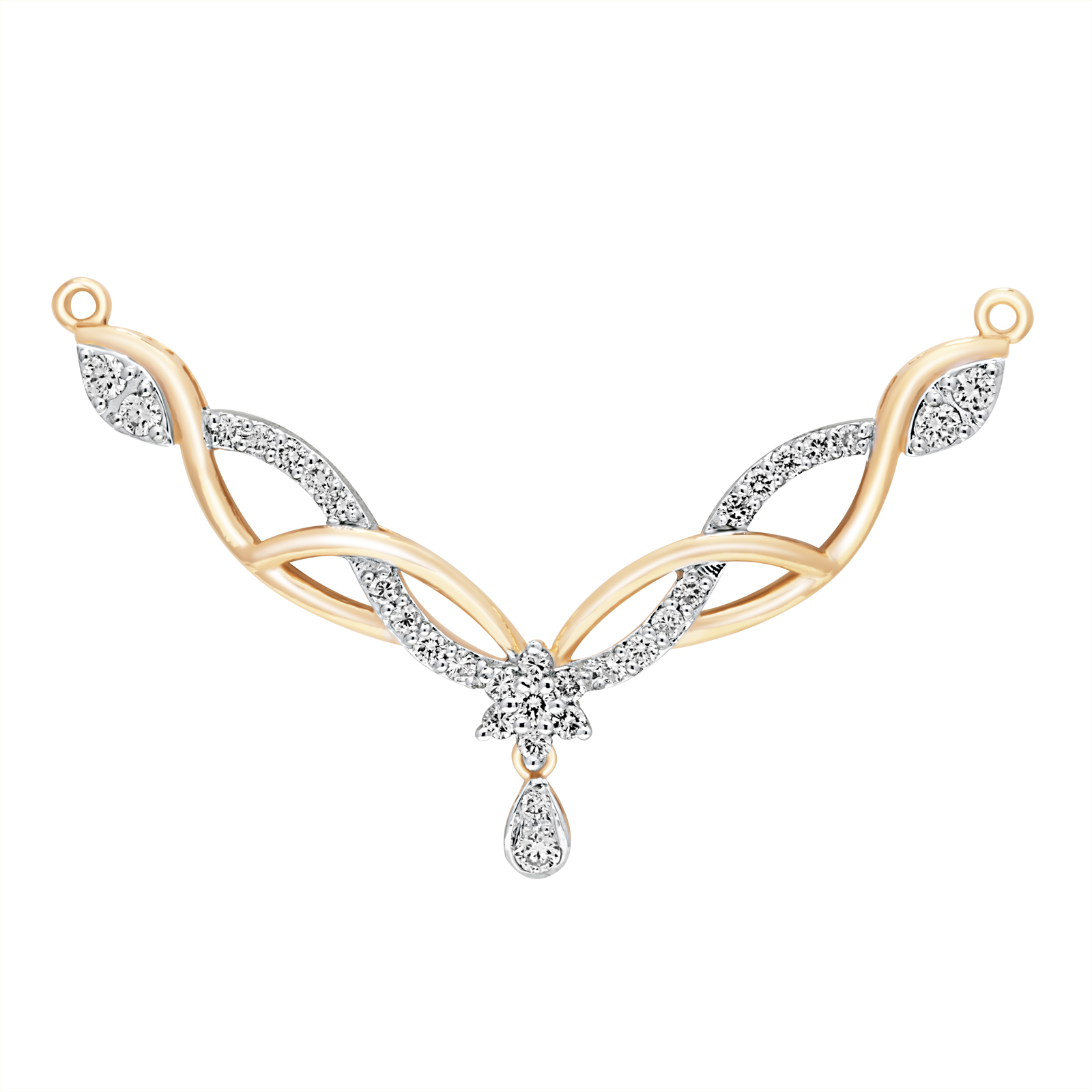 Gold Diamond Necklace N004