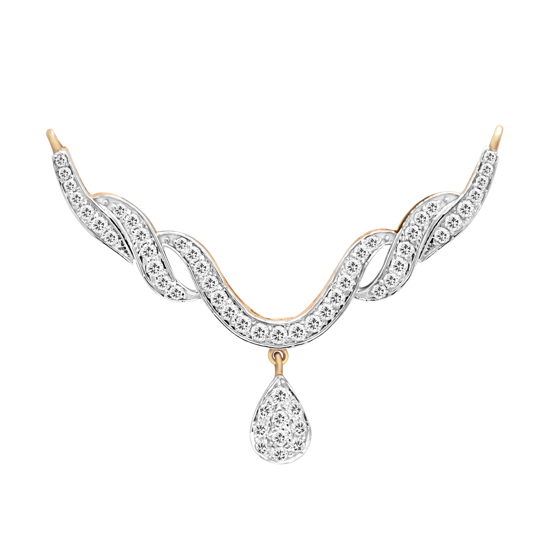 Gold Diamond Necklace N011