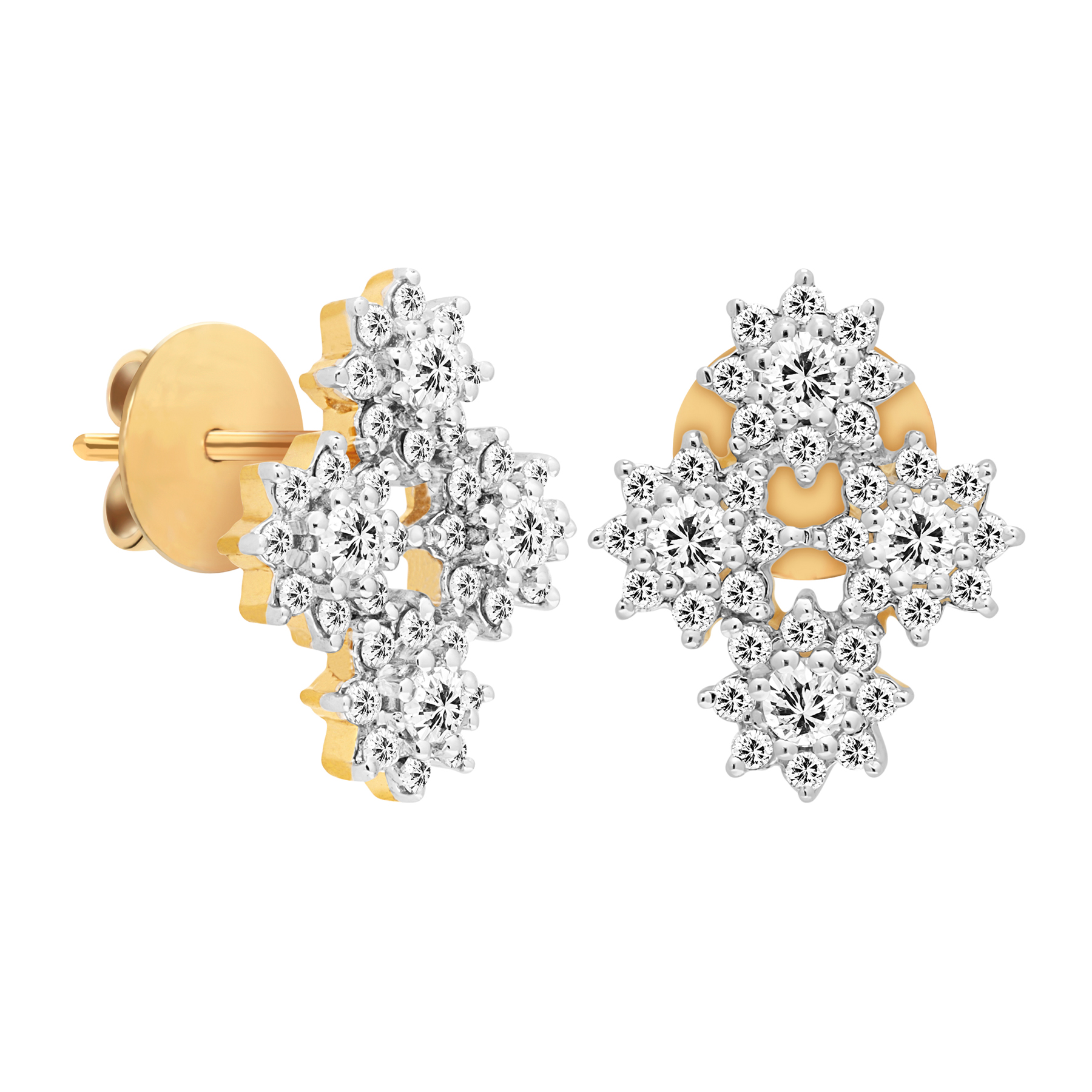 Gold Diamond Earring E066