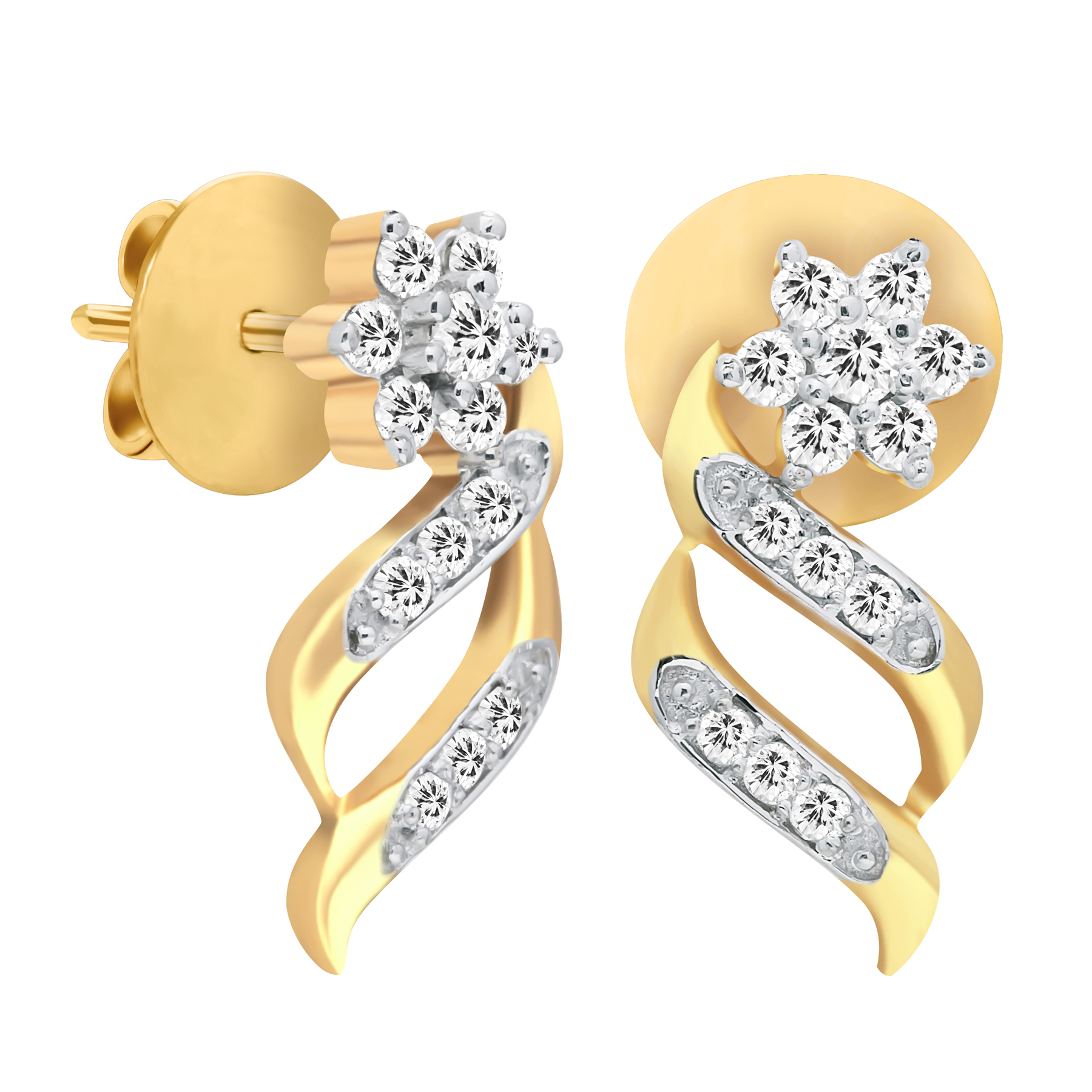 Gold Diamond Earring E003