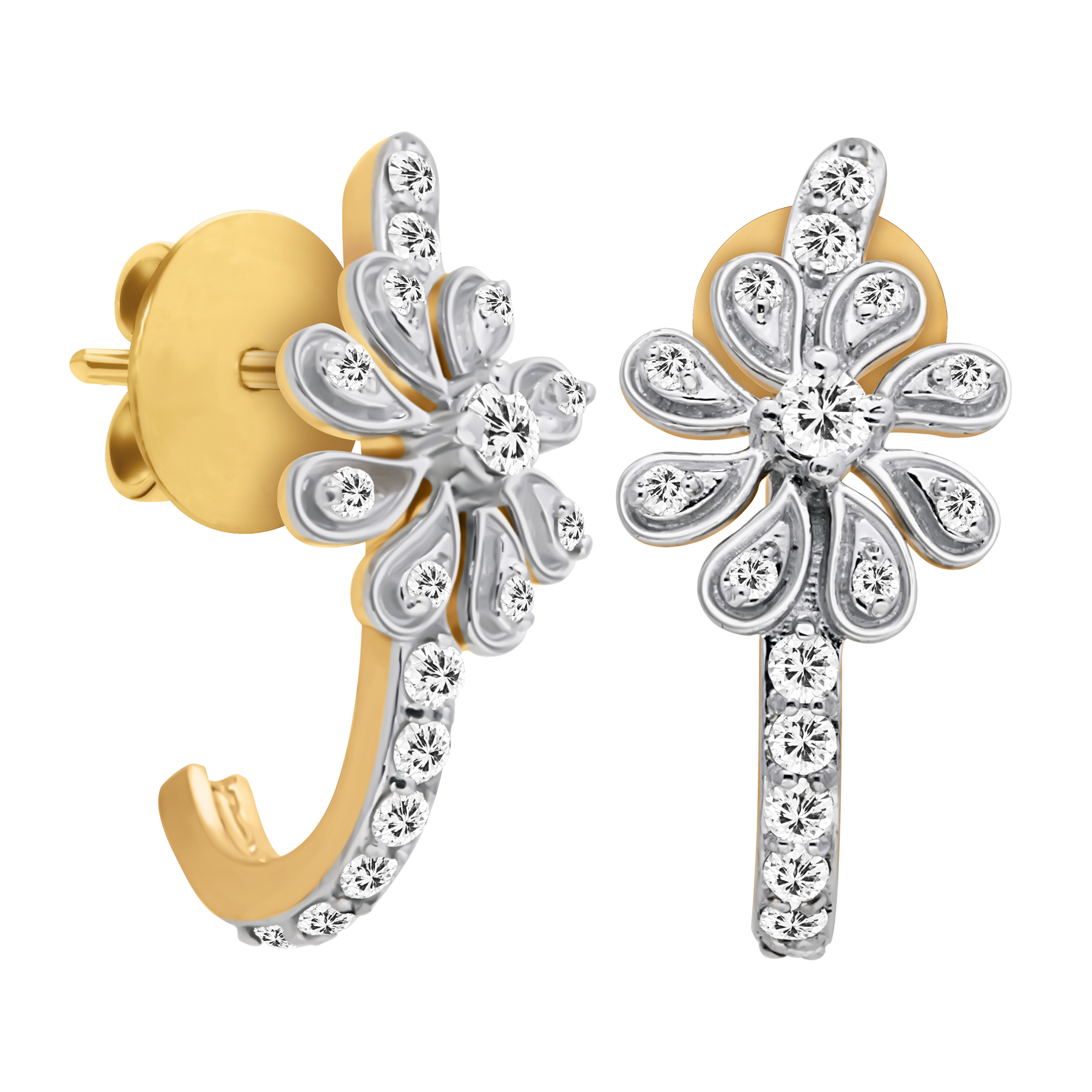 Gold Diamond Earring E023