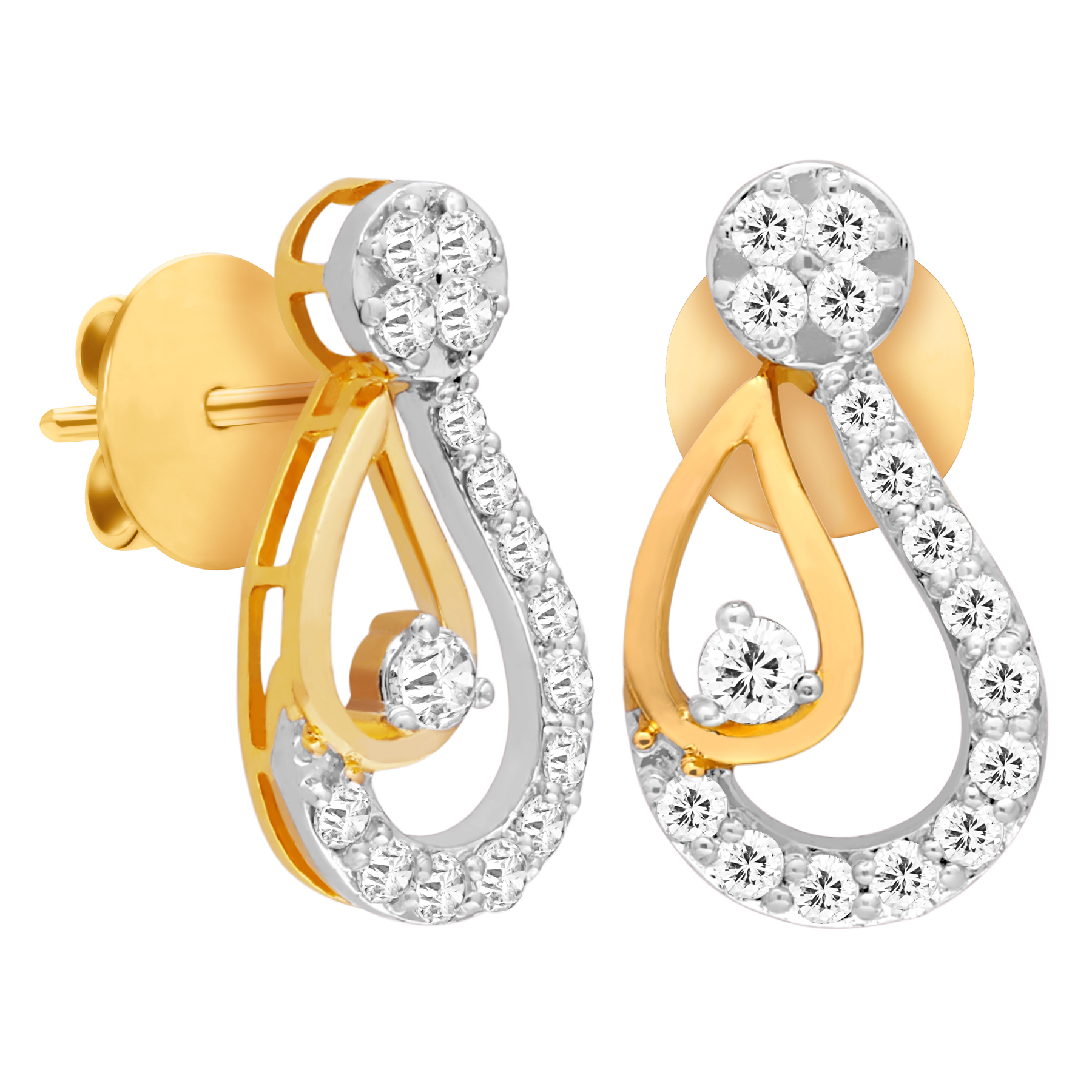 Gold Diamond Earring E043