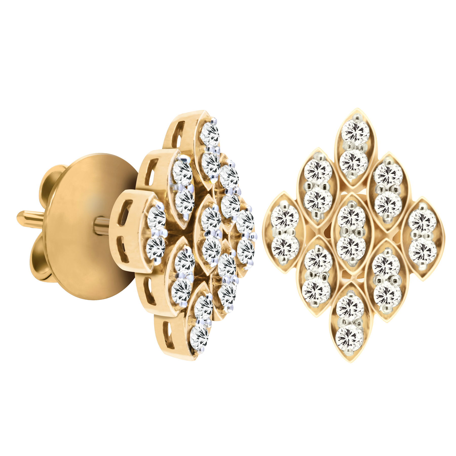 Gold Diamond Earring E051