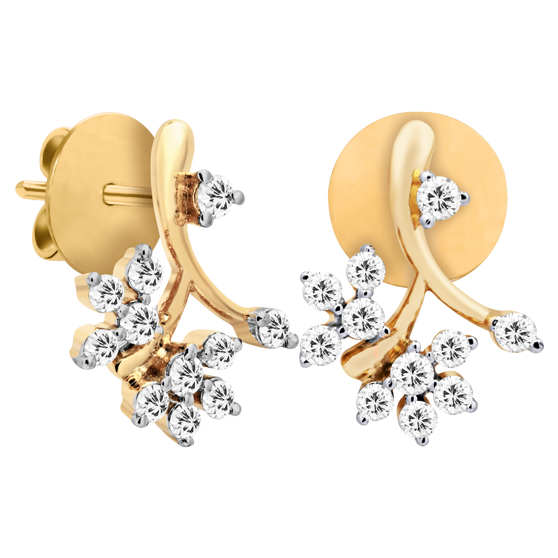 Gold Diamond Earring E064