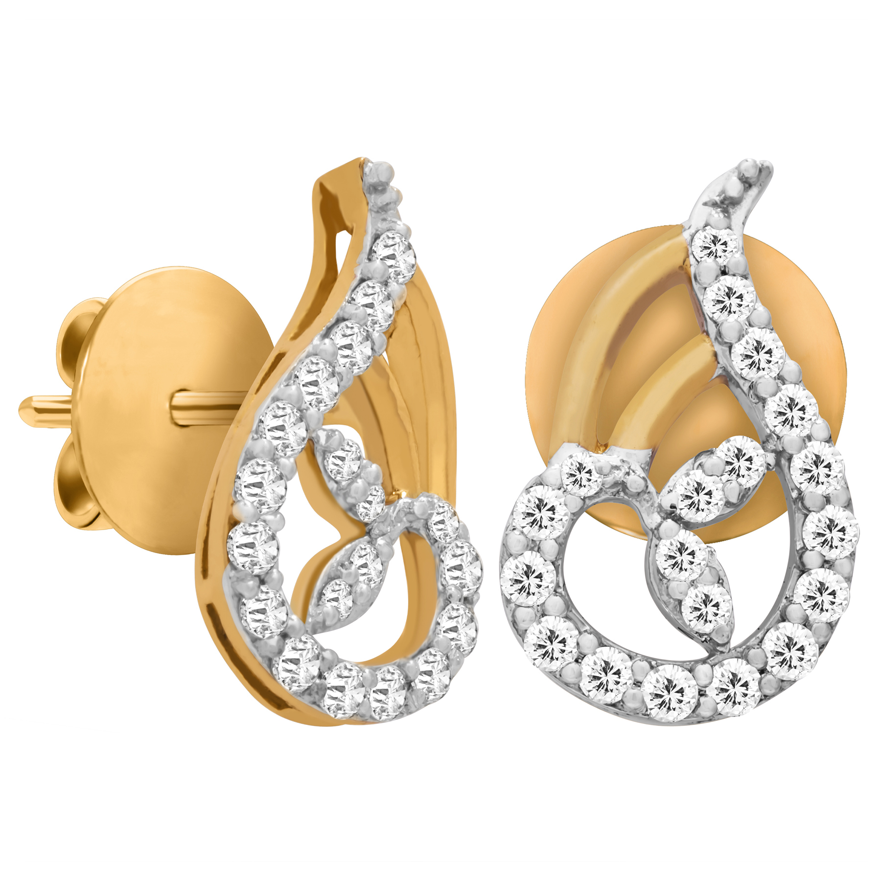 Gold Diamond Earring E049